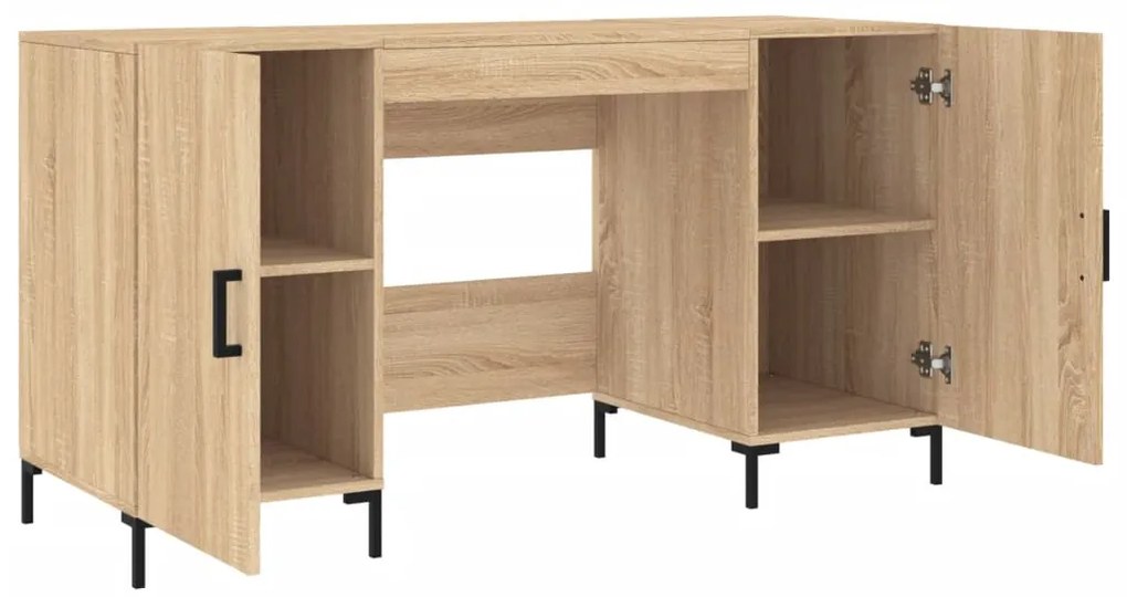 vidaXL Γραφείο Sonoma Δρυς 140 x 50 x 75 εκ. από Επεξεργασμένο Ξύλο
