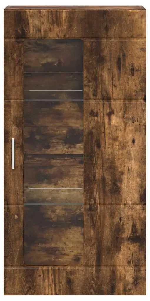 vidaXL Ξύλινο Ντουλάπι με αποθήκευση Καπνιστό Δρύς 50 x 29 x 100 εκ