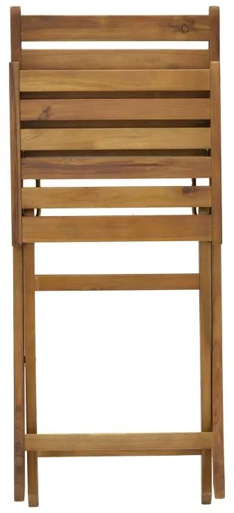 Τραπεζαρία Fatel-Carpuva σετ 3τεμ πτυσσόμενο φυσικό μασίφ ξύλο ακακίας Φ70x74εκ 70x70x74 εκ.