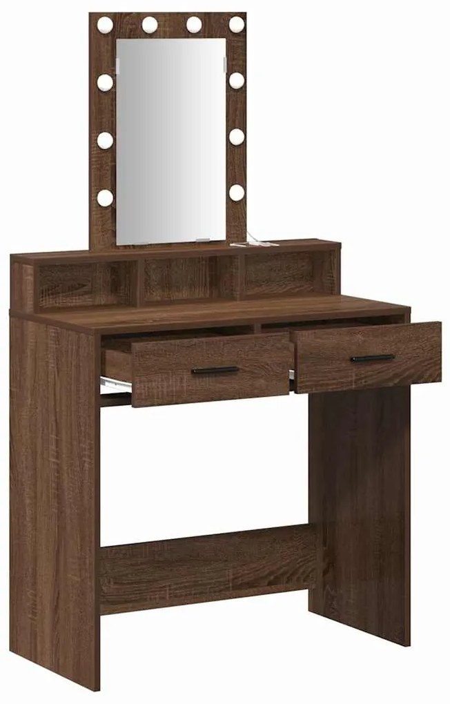 vidaXL Τραπέζι περιποίησης Καφέ 79 x 41 x 140 εκ. Επεξεργασμένο ξύλο