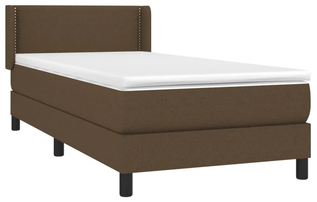 ΚΡΕΒΑΤΙ BOXSPRING ΜΕ ΣΤΡΩΜΑ ΣΚΟΥΡΟ ΚΑΦΕ 90X190 ΕΚ. ΥΦΑΣΜΑΤΙΝΟ 3129596