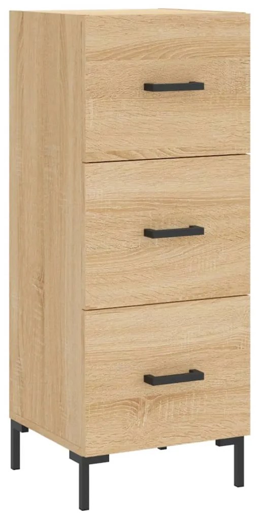 vidaXL Μπουφές Sonoma δρυς 34,5 x 34 x 180 εκ. από Επεξεργασμένο Ξύλο