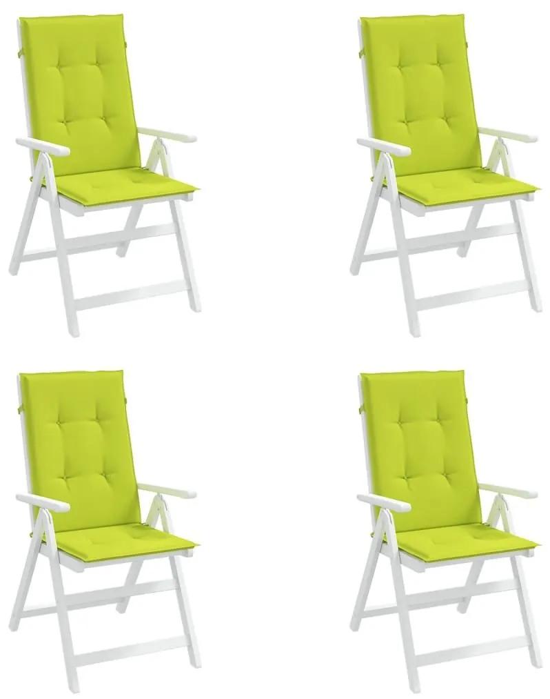 Μαξιλάρια Καρέκλας Κήπου με Πλάτη 4 τεμ. Πράσινο 120x50x3 εκ. - Πράσινο