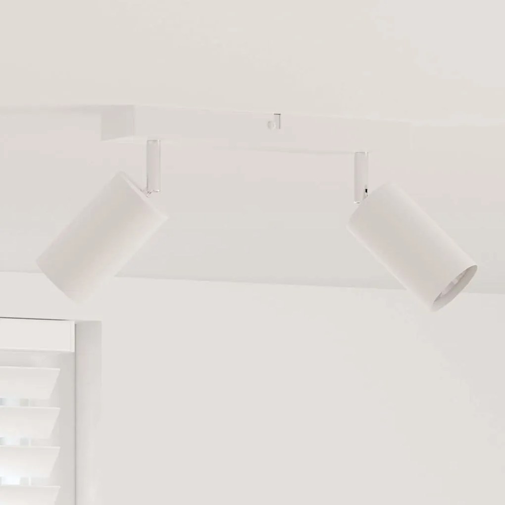 Σποτ οροφής με προβολείς Λευκό 26 x 5,5 x 16,5 εκ Μέταλλο