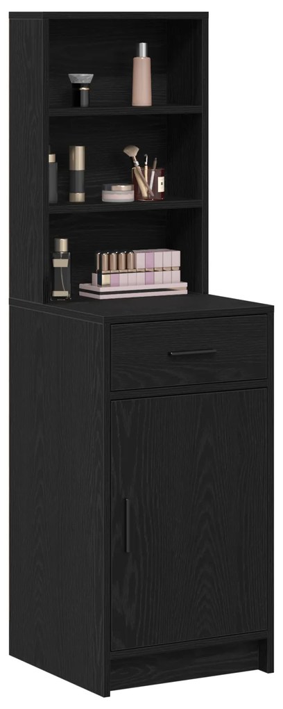 vidaXL Ψηλό Ντουλάπι σε Μαύρη Δρυ - 40x41x135 εκ., Κατασκευασμένο από Επεξεργασμένο Ξύλο