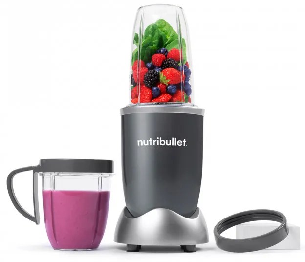 Μπλέντερ Nutribullet NB606DG, 600W, 20000 rpm, 700ml/500ml, 6 λεπίδες, παγοδιακόπτης, Γκρι