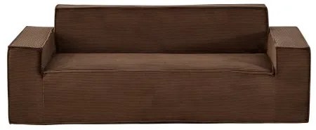 VEVOR 2110 mm Modern Sofa, Comfy Corduroy Couch with Deep Seats, Cloud Sofa with Wide Armrests, No Assembly Required, Large Plush Couch Ideal for Living Room, Bedroom, Apartment and Office, Brown