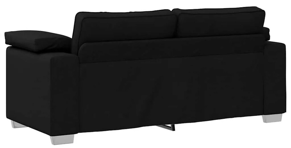 vidaXL Καναπές με μαξιλάρι Μαύρο 180 x 77 x 82 εκ ύφασμα