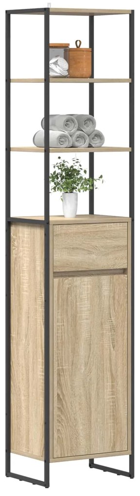 vidaXL Ντουλάπι Μπάνιου Σονόμα 40 x 30 x 180 εκ Επεξεργασμένο ξύλο