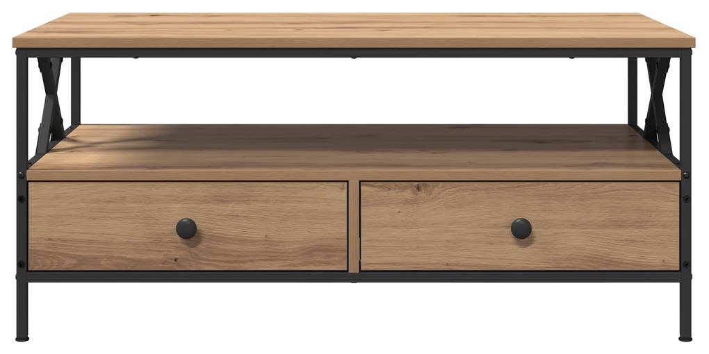 vidaXL Τραπεζάκι σαλονιού with Drawer artisan δρυς 100 x 51 x 45 cm