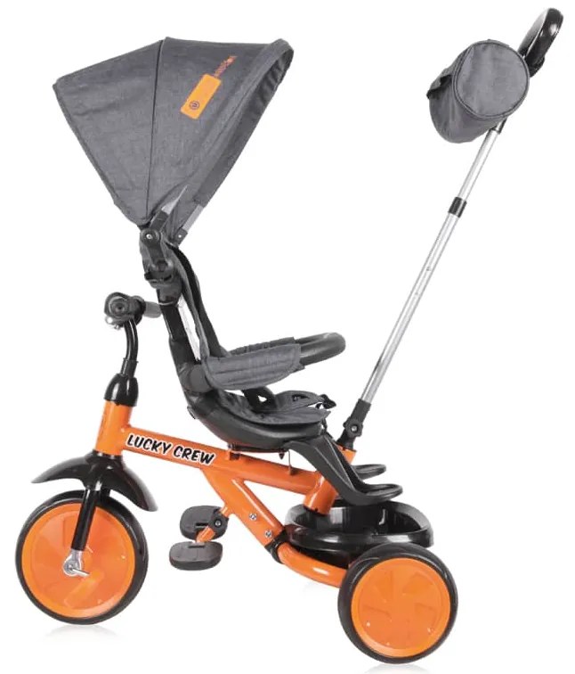 Τρίκυκλο παιδικό ποδήλατο Lucky Crew Black And Orange 10050610023 Lorelli