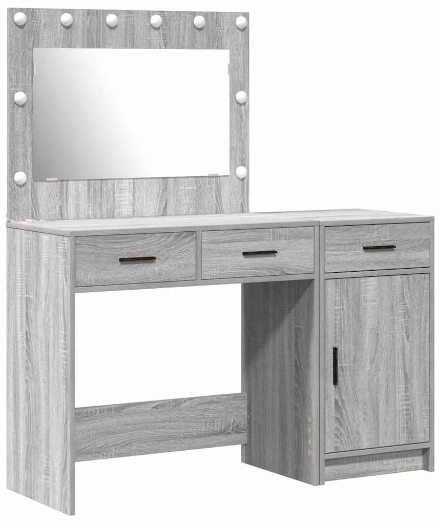 vidaXL Τραπέζι περιποίησης με συρτάρι 2 pcs Γκρι 40 x 41 x 75 εκ