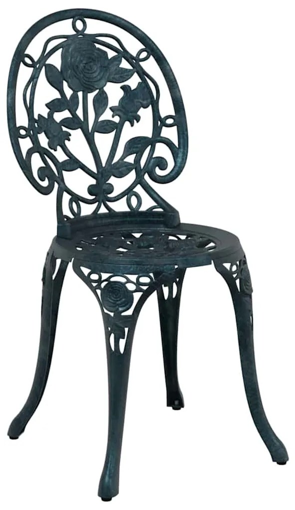 vidaXL Σετ Μπιστρό Κήπου 3 pcs Πράσινο Αλουμίνιο