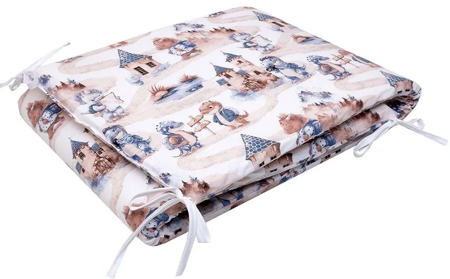 Πάντα Κούνιας Ντράκο Beige-Ciel Viopros 40x165cm 100% Cotton