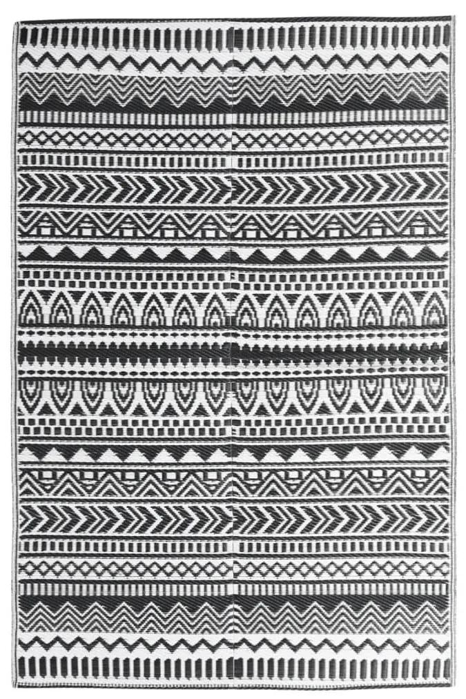 Χαλί Εξωτερικού Χώρου Μαύρο 190 x 290 εκ. από Πολυπροπυλένιο - Μαύρο