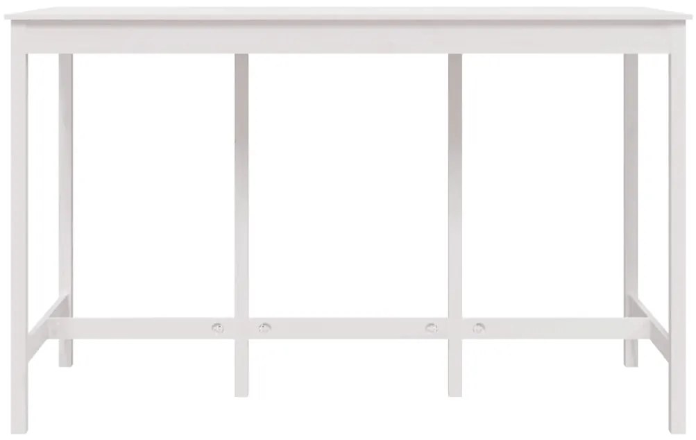 vidaXL Τραπέζι Μπαρ Λευκό 180 x 80 x 110 εκ. από Μασίφ Ξύλο Πεύκου