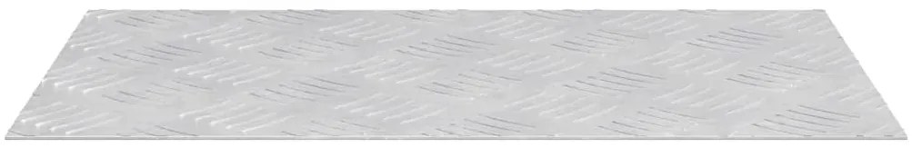 vidaXL Επιφάνειες Καρό 4 pcs Ασημί 50 x 30 cm Αλουμίνιο