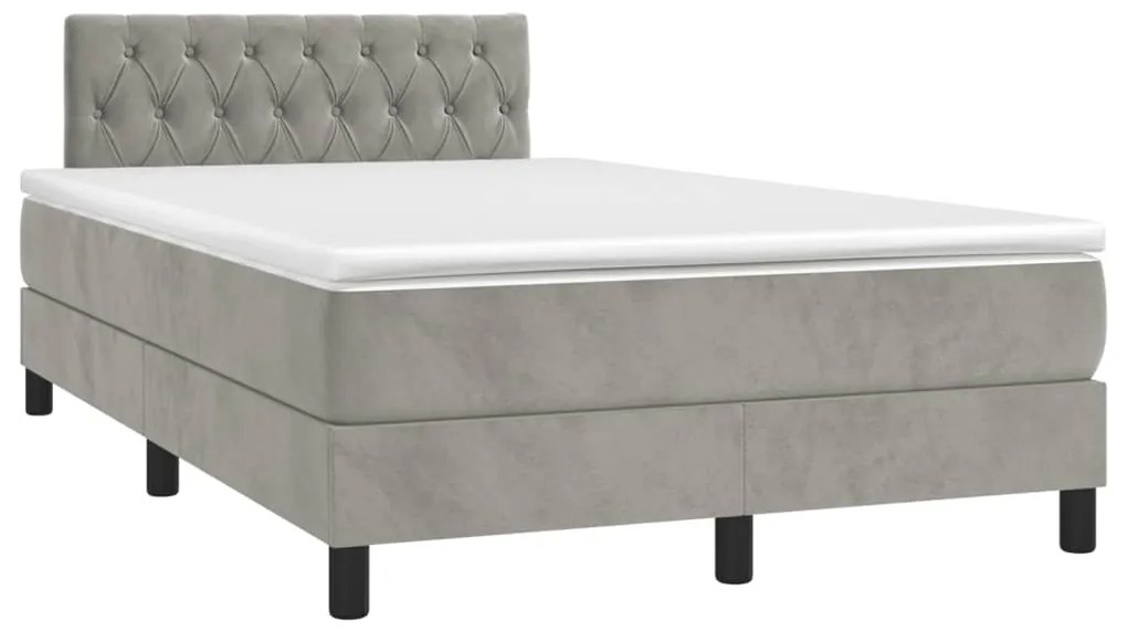 ΚΡΕΒΑΤΙ BOXSPRING ΜΕ ΣΤΡΩΜΑ ΑΝΟΙΧΤΟ ΓΚΡΙ 120X190 ΕΚ. ΒΕΛΟΥΔΙΝΟ 3269855