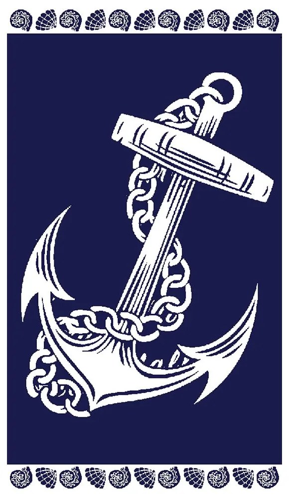 Πετσέτα Θαλάσσης 33 Navy DimCol Θαλάσσης 90x170cm 100% Cotton