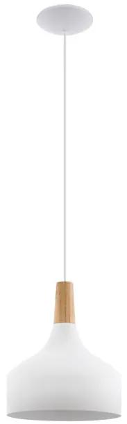Eglo Sabinar Μοντέρνο Κρεμαστό Φωτιστικό Μονόφωτο με Ντουί E27 σε Λευκό Χρώμα 96982