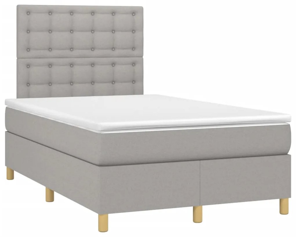 ΚΡΕΒΑΤΙ BOXSPRING ΜΕ ΣΤΡΩΜΑ ΑΝΟΙΧΤΟ ΓΚΡΙ 120X190 ΕΚ. ΥΦΑΣΜΑΤΙΝΟ 3269958