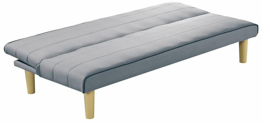 Καναπές κρεβάτι Mesa 190, Αριθμός θέσεων: 3, Ανοιχτό γκρι, Καφέ, 69x167x76cm, Πόδια: Ξύλο | Epipla1.gr