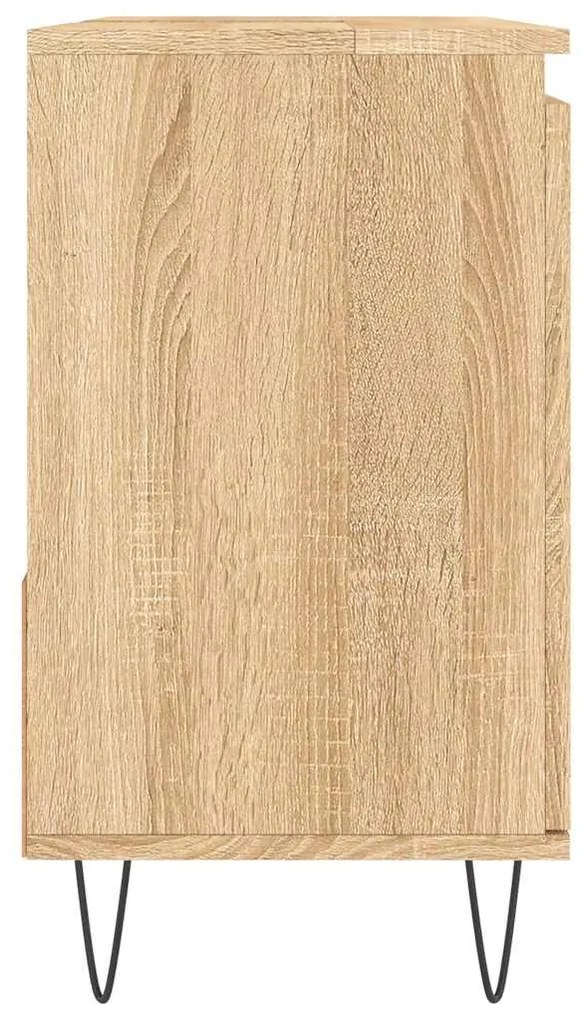 vidaXL Ντουλάπι Μπάνιου Sonoma Δρυς 65x33x60 εκ. Επεξεργασμένο Ξύλο