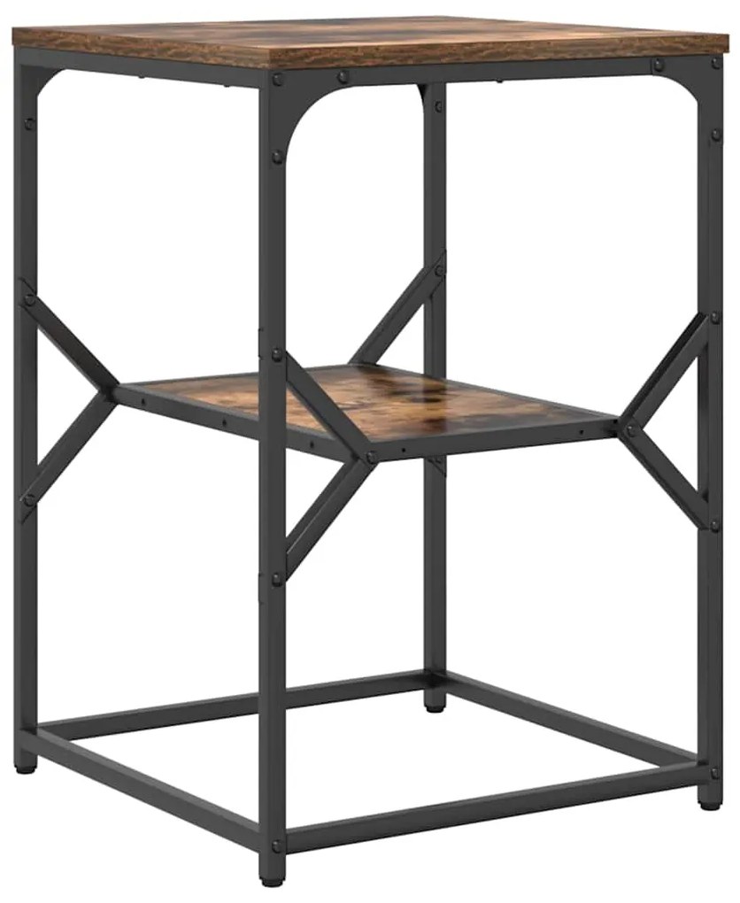 vidaXL Τραπεζάκι Πλευράς Καπνιστή δρυς 41 x 40 x 60 εκ.
