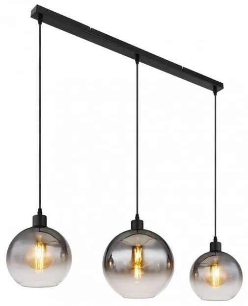 Κρεμαστό Φωτιστικό Οροφής 3xΕ27 Μαύρο Newcastle 58227-3HB Globo Lighting 58227-3HB Μαύρο