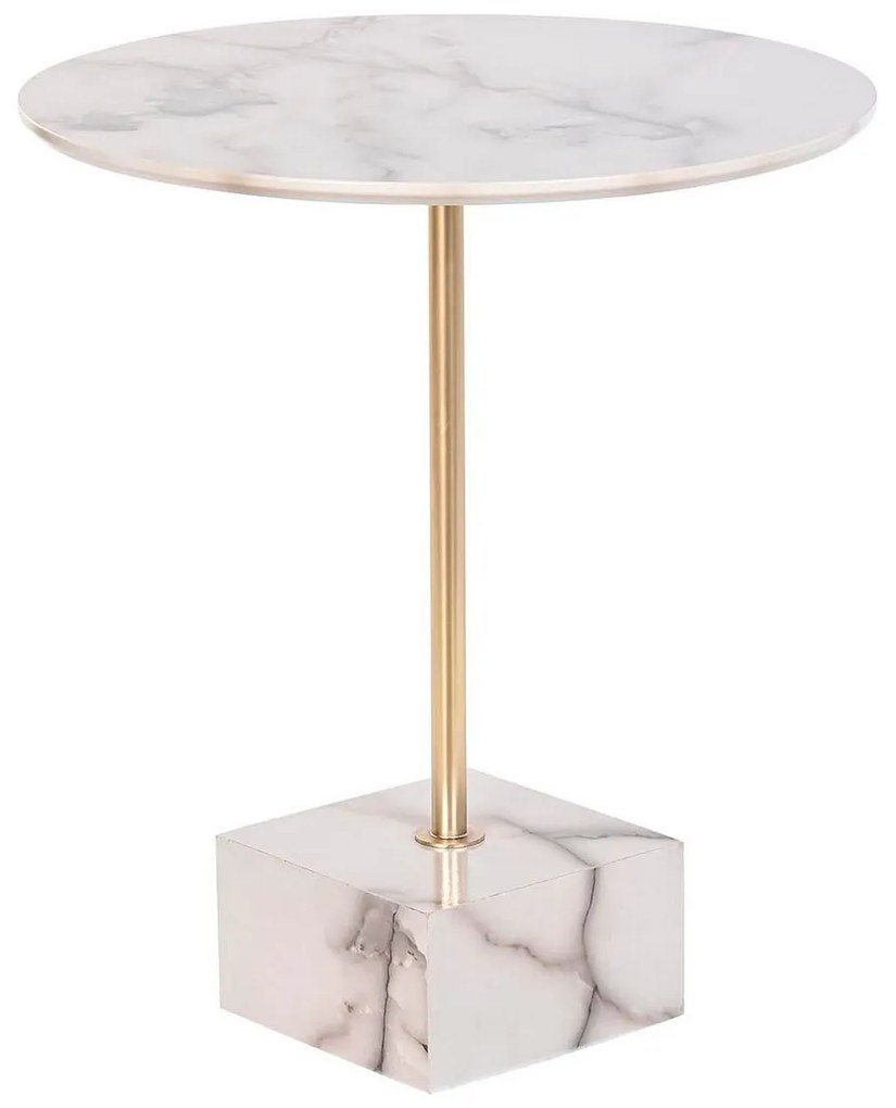 Βοηθητικό Τραπέζι DKD Home Decor Μάρμαρο Χάλυβας Ρητίνη (45 x 45 x 50 cm)