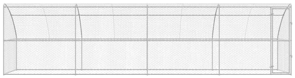 vidaXL Κλουβί Σκύλου με αποθήκευση 4 pcs Ασημί 8 x 2 x 2 m Ατσάλι