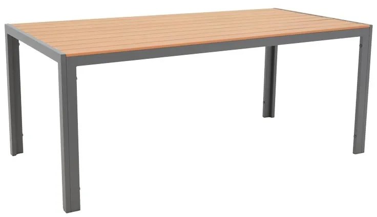 Nares table aluminum anthracite-plywood natural 180x90x72.5cm 180x90x72.5 εκ.