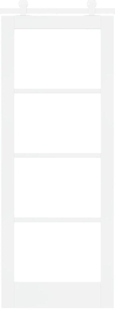 vidaXL Συρόμενη Πόρτα Χειροκίνητος Λευκό 78 x 202 εκ. Ξύλο και μέταλλο