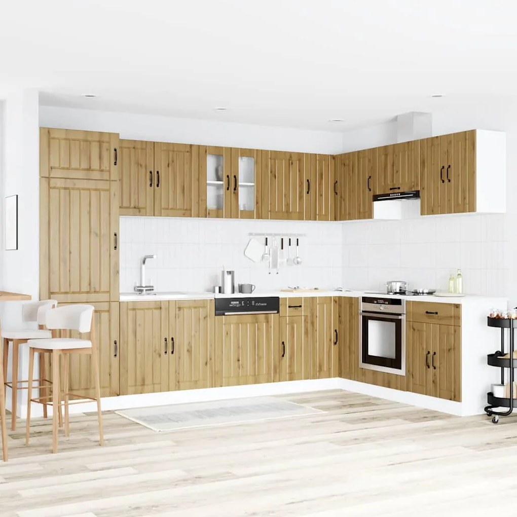 vidaXL Ντουλάπα Κουζίνας με αποθήκευση 2 pcs Καφέ 80 x 46 x 81.5 εκ
