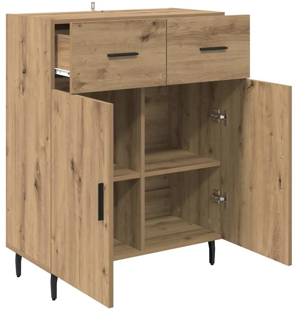 vidaXL Πλαϊνό γραφείο με συρτάρι Artisan Oak 69,5 x 34 x 90 εκ.