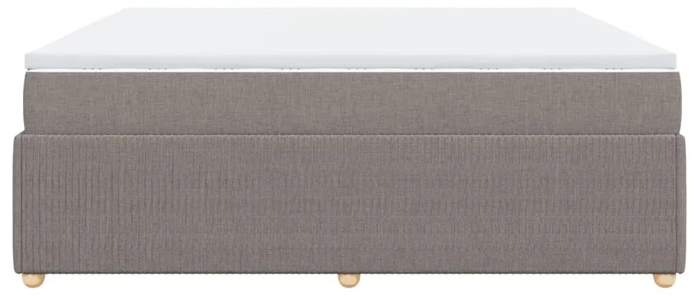 Κρεβάτι Boxspring με Στρώμα Taupe 180x200 εκ. Υφασμάτινο - Μπεζ-Γκρι