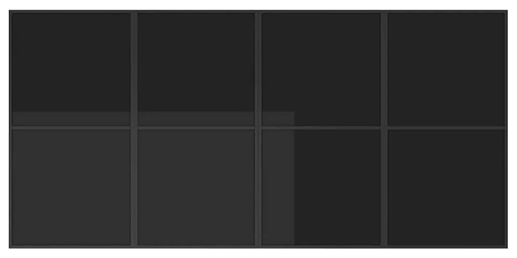 vidaXL Σέτ φαγητού για κήπο 9 pcs Μαύρο Ατσάλι