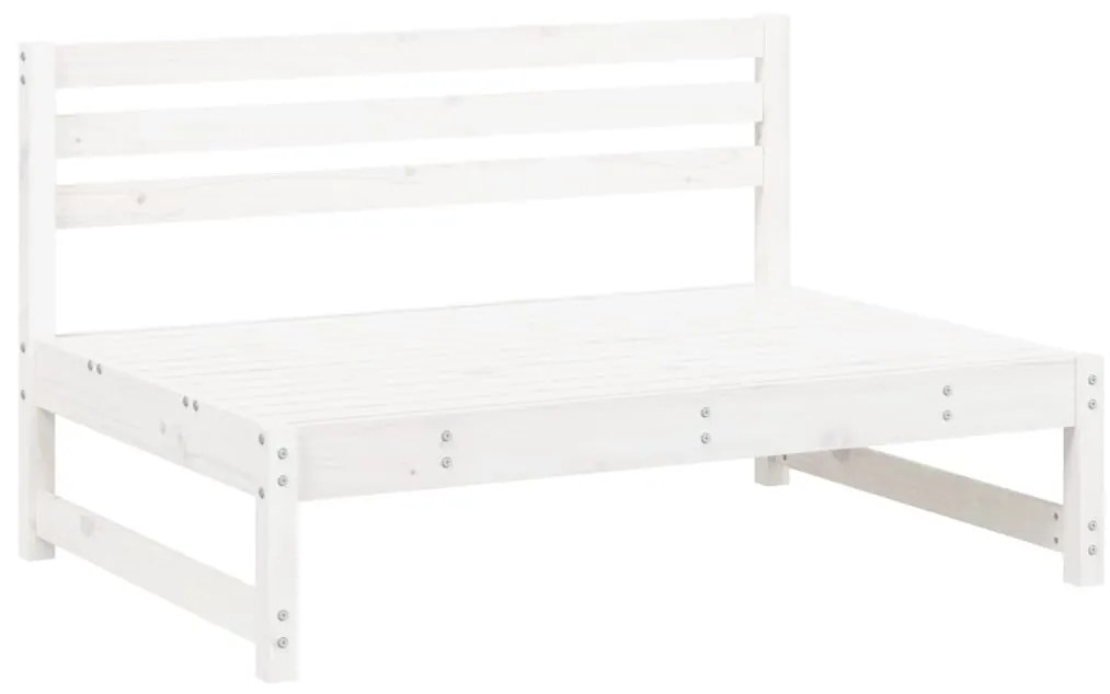 vidaXL Καναπές Μεσαίος Λευκός 120 x 80 εκ. από Μασίφ Ξύλο Πεύκου