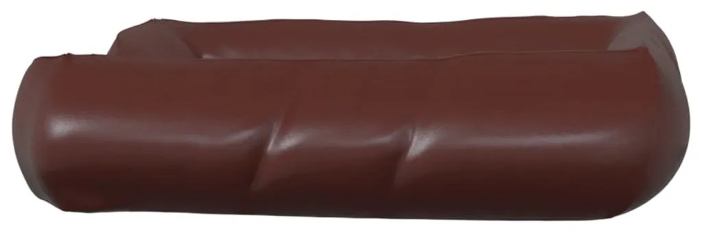 vidaXL Κρεβάτι Σκύλου Καφέ 105 x 80 x 25 εκ. Συνθετικό Δέρμα