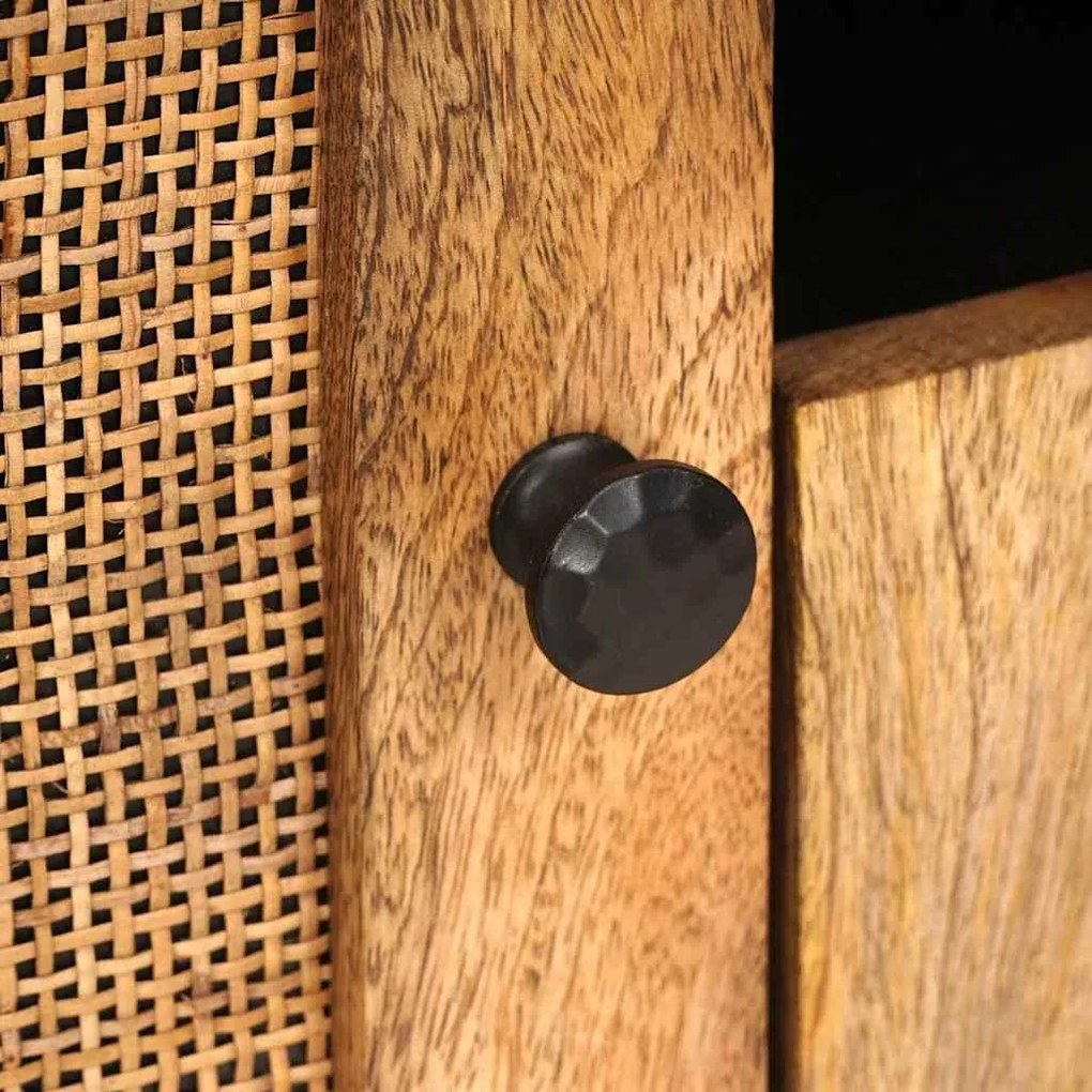 vidaXL Ντουλάπι TV με πόρτα Καφέ 105 x 33 x 46 εκ. Στερεό ξύλο μάνγκο