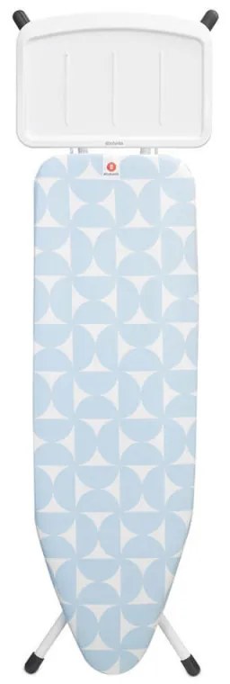 Τραπέζι σιδερώματος Brabantia B 1005619, 124x38 cm, 7 θέσεις ρύθμισης, υποδοχή γεννήτριας ατμού, γαλάζιο χρώμα