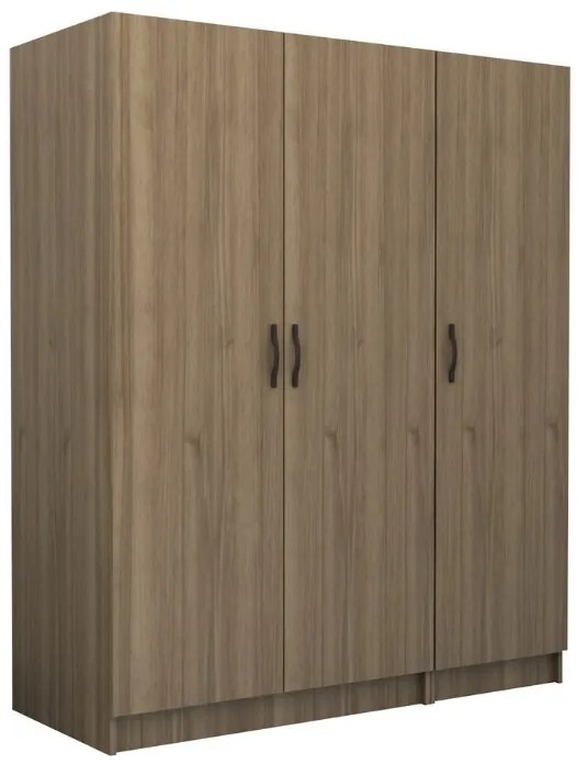 Ντουλάπα ρούχων Victoria Megapap τρίφυλλη χρώμα καρυδί 150x60x181εκ.-GP100-0081,3