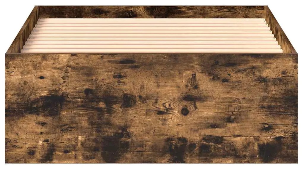 vidaXL Πλαίσιο Κρεβατιού Καπνιστή Δρυς 75 x 190 εκ. Small Single