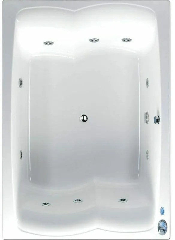 Carron Celsius Duo CRN Μπανιέρα Ένθετη Λευκή Με Υδρομασάζ 200x140cm