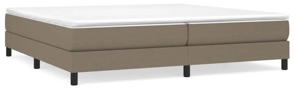 vidaXL Κρεβάτι Boxspring με Στρώμα Taupe 200x200 εκ. Υφασμάτινο