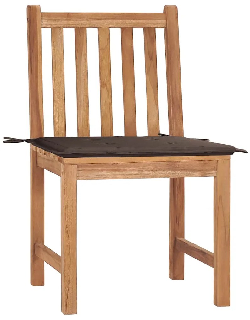 vidaXL Καρέκλες Κήπου 2 τεμ. από Μασίφ Ξύλο Teak με Μαξιλάρια