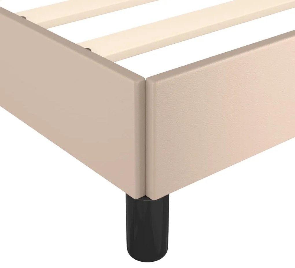 vidaXL Πλαίσιο Κρεβατιού Καπουτσίνο 180x200 εκ. από Συνθετικό Δέρμα