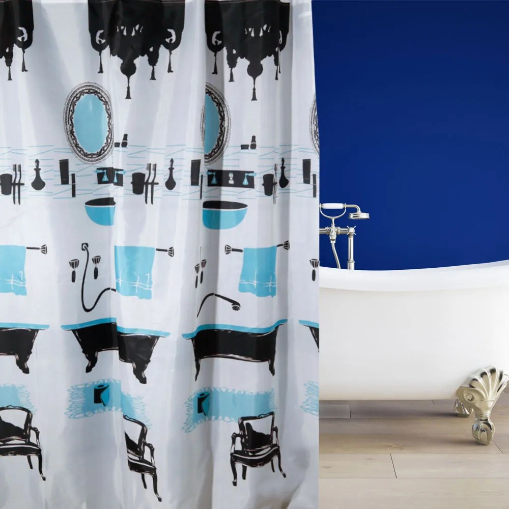 Κουρτίνα Μπάνιου (180x200) Με Κρίκους San Lorentzo Bath Items