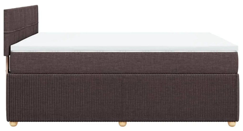 ΚΡΕΒΑΤΙ BOXSPRING ΜΕ ΣΤΡΩΜΑ ΣΚΟΥΡΟ ΚΑΦΕ 160X200 ΕΚ ΥΦΑΣΜΑΤΙΝΟ 3289810