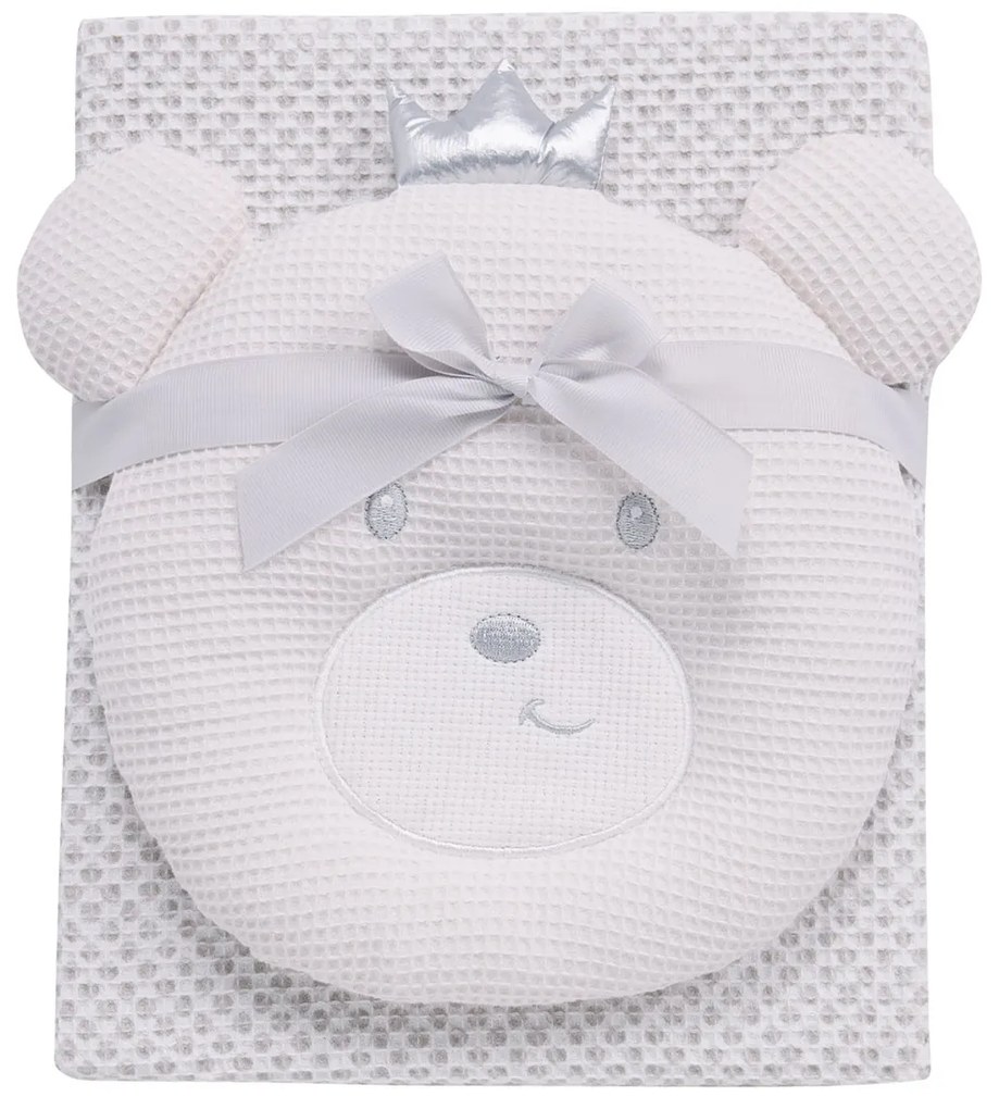 Κουβέρτα Πικέ Αγκαλιάς (75x100) + Λούτρινο Das Home Baby 4958 Grey